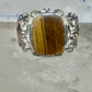Black Hills gold ring Tiger Eye leaves band size 9.75 sterling silver women men
