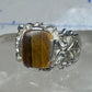 Black Hills gold ring Tiger Eye leaves band size 9.75 sterling silver women men