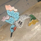 Hummingbird ring Zuni bird turquoise MOP size 6.25 sterling silver women