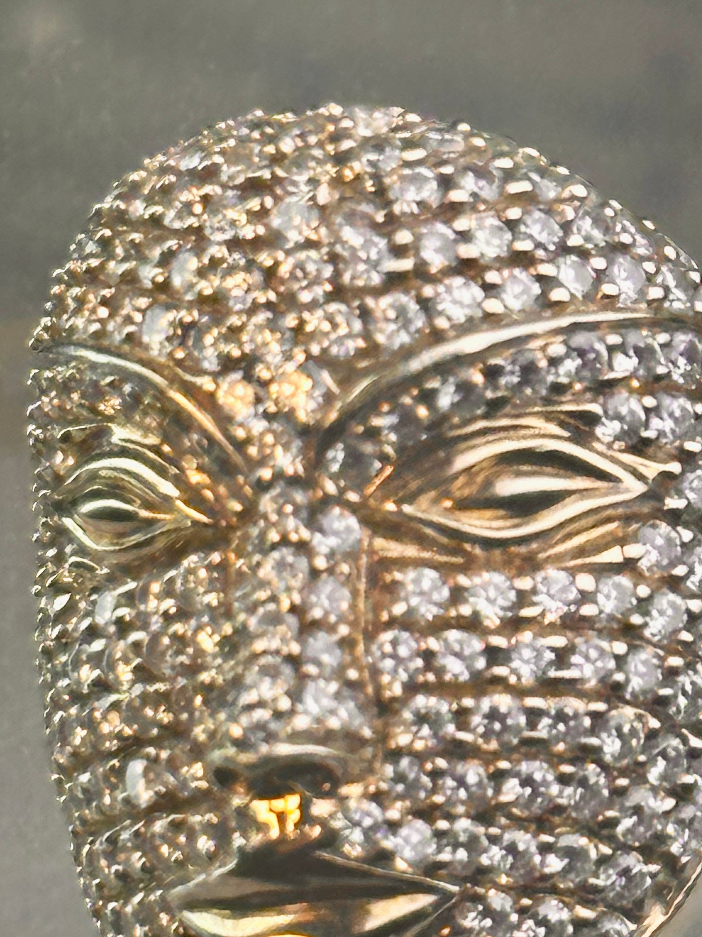 Face ring Sonia Bitton band CZ size 6 sterling silver women As Is