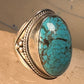 Turquoise Ring boho size 9  sterling silver women men