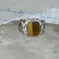 Black Hills gold ring Tiger Eye leaves band size 9.75 sterling silver women men