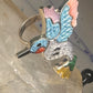 Hummingbird ring Zuni bird turquoise MOP size 6.25 sterling silver women