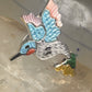 Hummingbird ring Zuni bird turquoise MOP size 6.25 sterling silver women