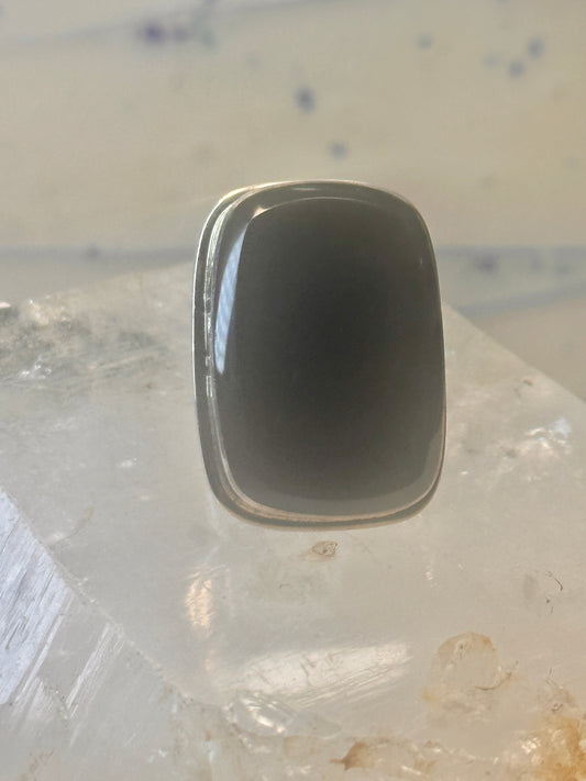 Vintage onyx ring southwest chunky band size 5.25 Sterling silver women