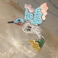 Hummingbird ring Zuni bird turquoise MOP size 6.25 sterling silver women