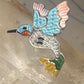 Hummingbird ring Zuni bird turquoise MOP size 6.25 sterling silver women