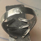 Navajo ring long turquoise size 8.50 sterling silver women resized