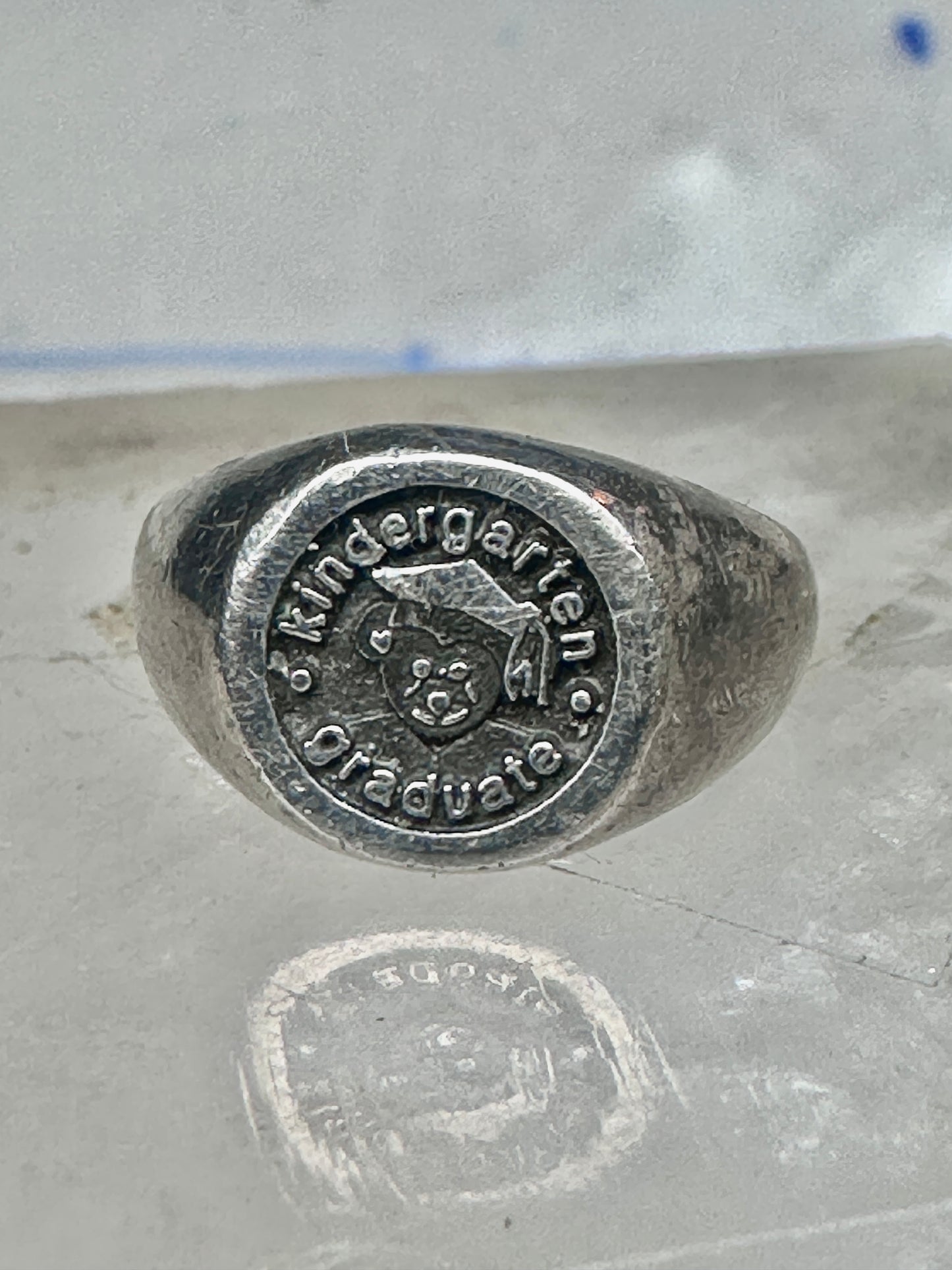 Kindergarten graduate ring children band size 3.50 sterling silver boys girl