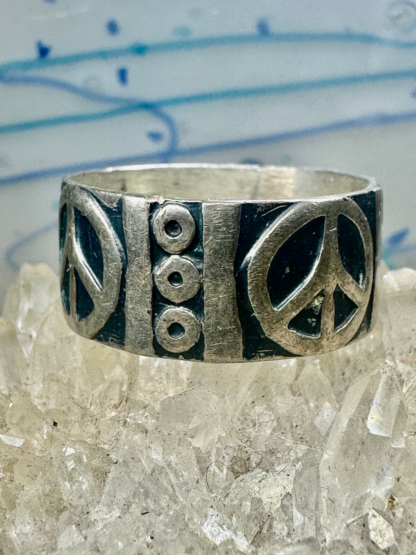 Peace ring Mexico Peace band size 12.25 sterling silver women men