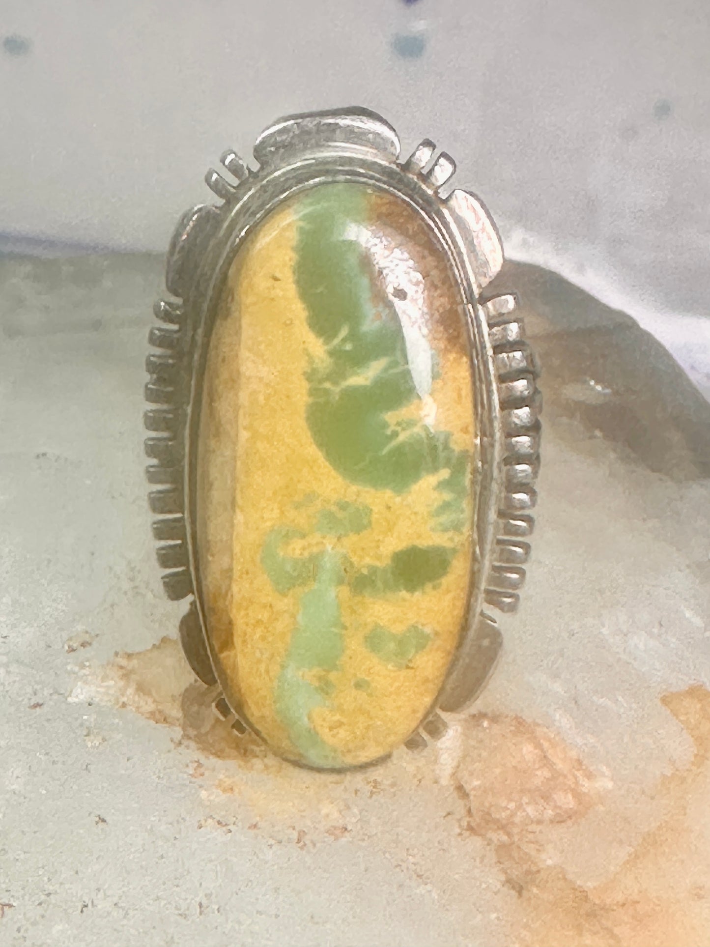 Turquoise ring Navajo size 5.50 sterling silver women