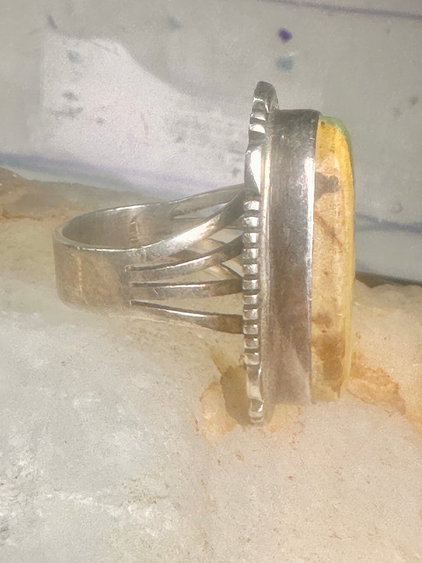 Turquoise ring Navajo size 5.50 sterling silver women