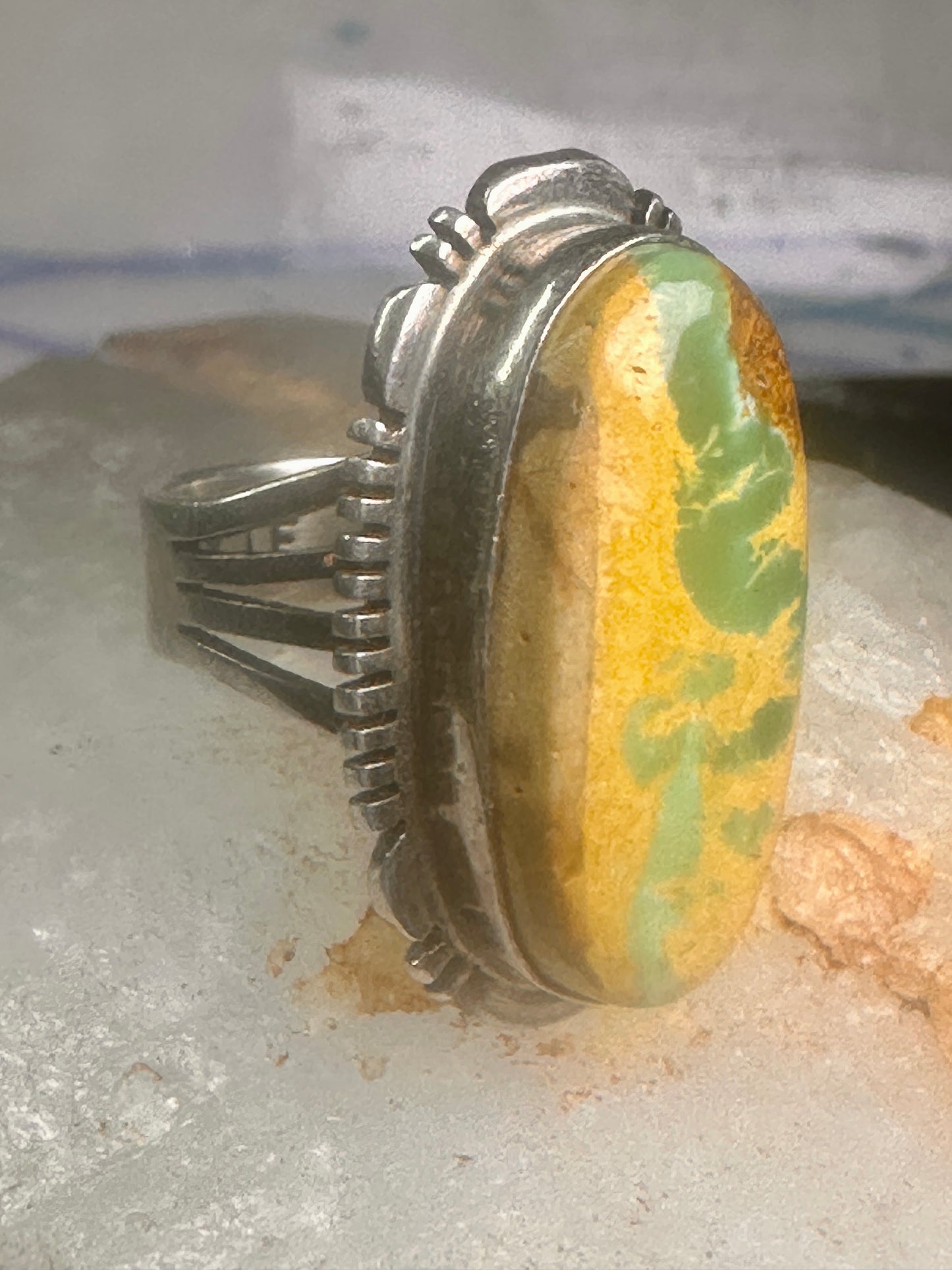 Turquoise ring Navajo size 5.50 sterling silver women