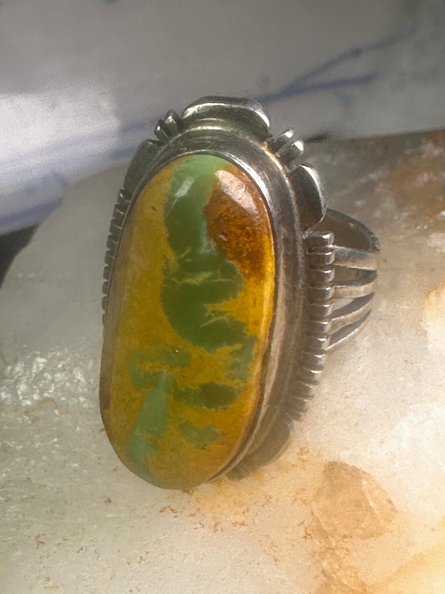 Turquoise ring Navajo size 5.50 sterling silver women