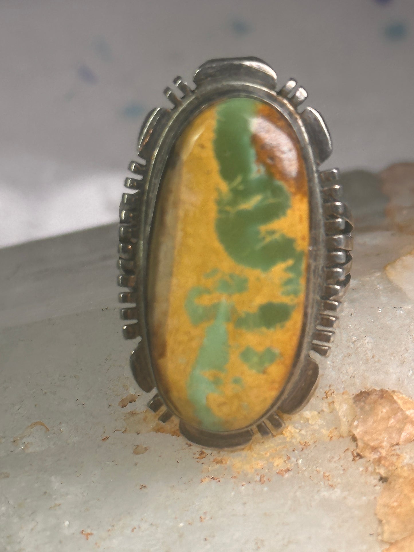 Turquoise ring Navajo size 5.50 sterling silver women