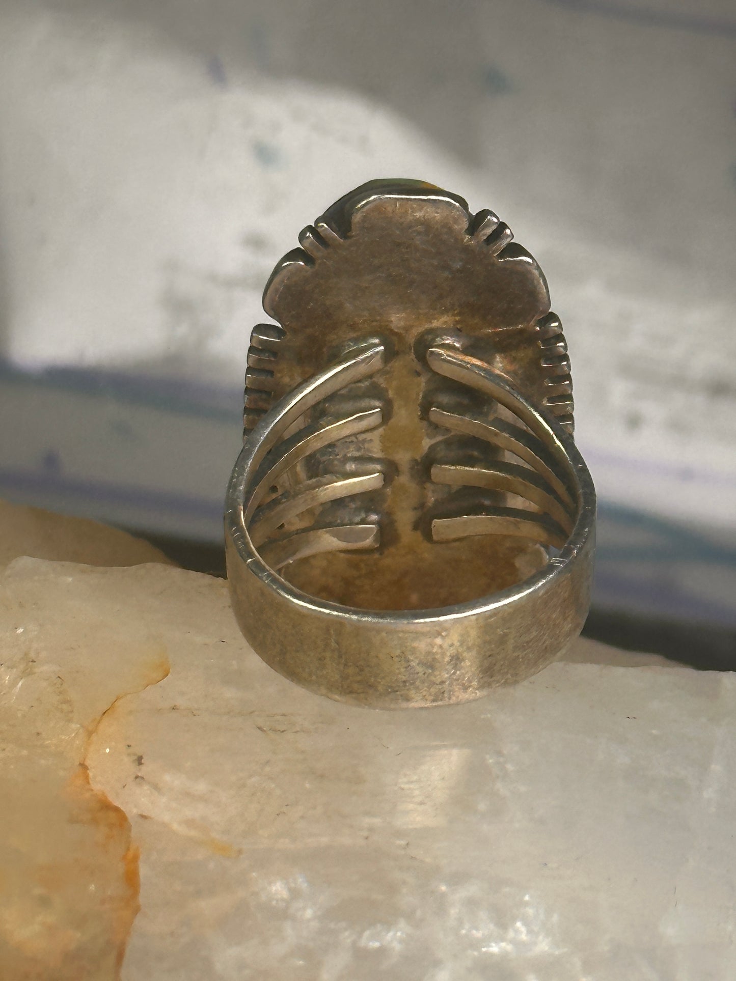 Turquoise ring Navajo size 5.50 sterling silver women