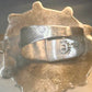 Vintage poison ring Mexico onyx boho adj band size 8 Sterling silver women