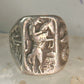Bucking Bronco ring horse snake cactus Cowboy southwest band size 9 sterling silver women men