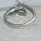 Lobster ring size 5.25 turquoise coral band fishermen sterling silver women