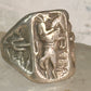 Bucking Bronco ring horse snake cactus Cowboy southwest band size 9 sterling silver women men