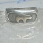 Bear ring size 6 TC Case band sterling silver 14K over the bear women men