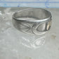 Bear ring size 6 TC Case band sterling silver 14K over the bear women men