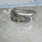 Bear ring size 6 TC Case band sterling silver 14K over the bear women men