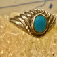 Turquoise ring slender southwest band size 9 women