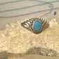 Turquoise ring slender southwest band size 9 women