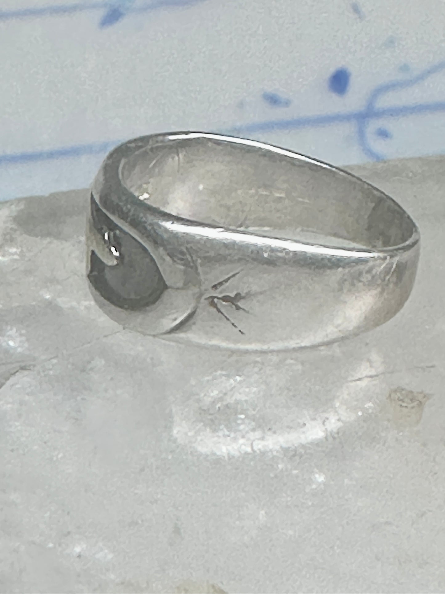 Bear ring size 6 TC Case band sterling silver 14K over the bear women men