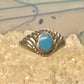 Turquoise ring slender southwest band size 9 women