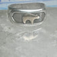 Bear ring size 6 TC Case band sterling silver 14K over the bear women men