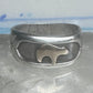 Bear ring size 6 TC Case band sterling silver 14K over the bear women men