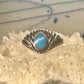 Turquoise ring slender southwest band size 9 women