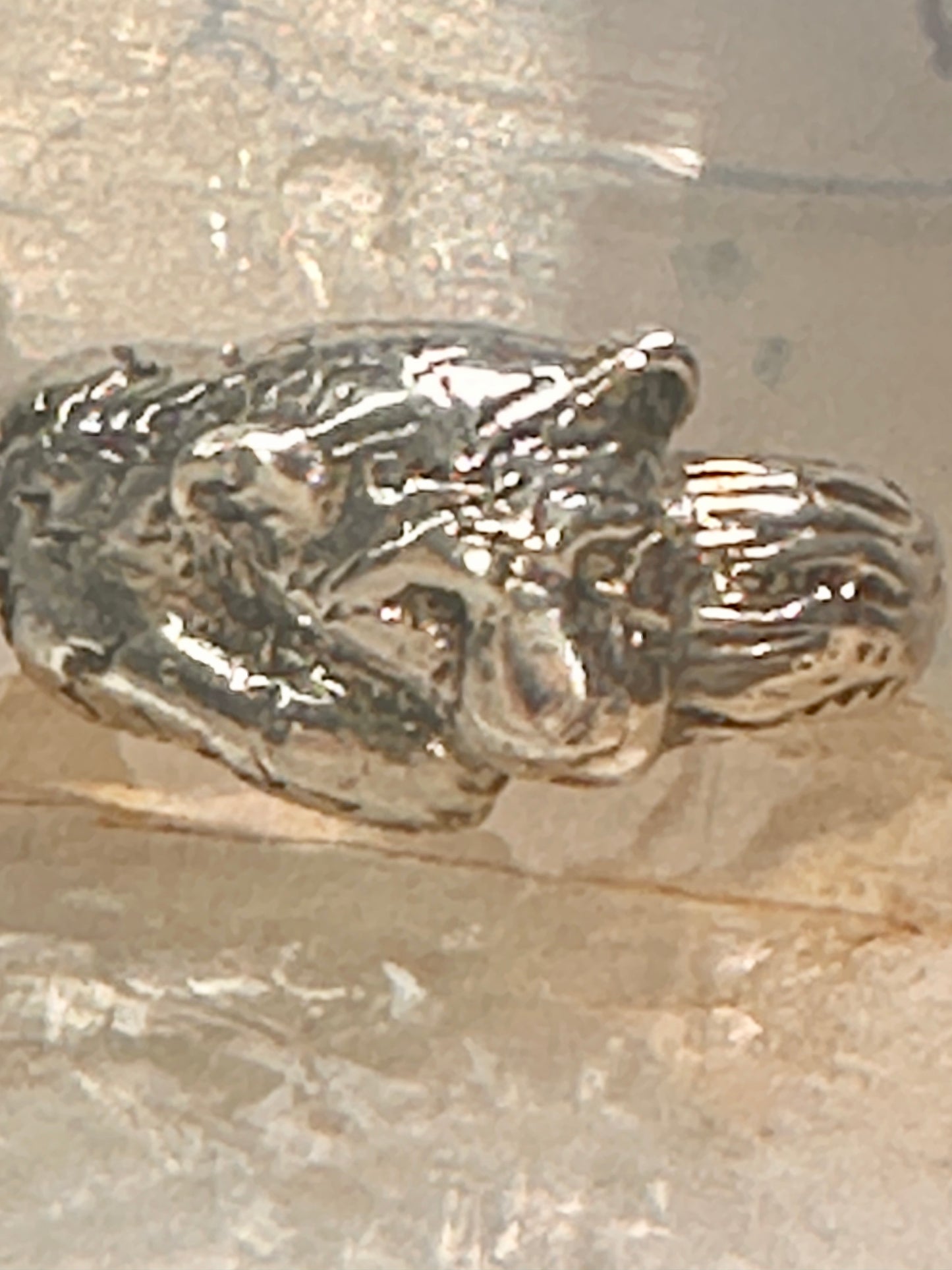 Big Cat ring tiger band size 8.50 animal sterling silver men women