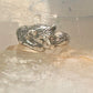 Big Cat ring tiger band size 8.50 animal sterling silver men women