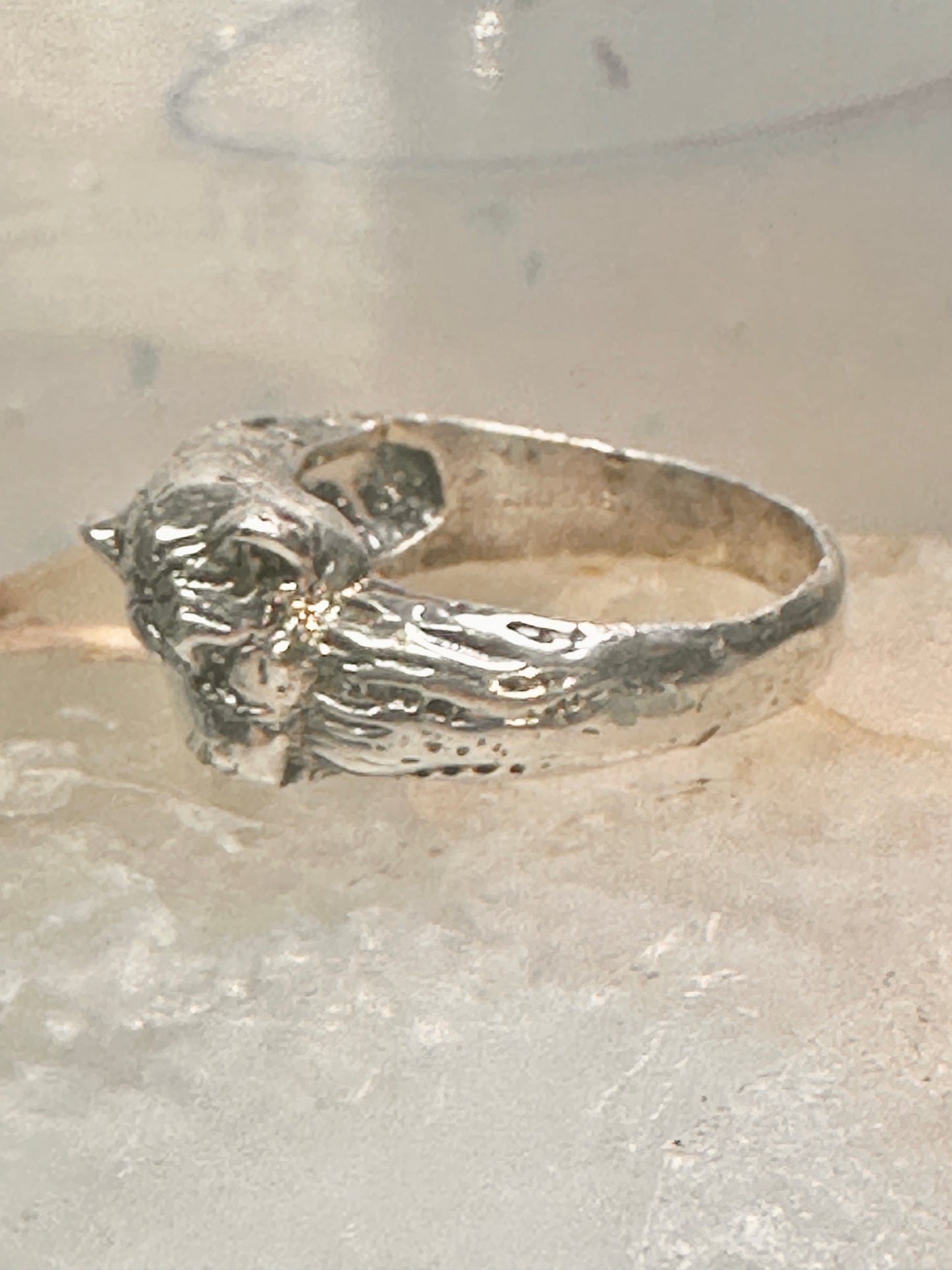 Big Cat ring tiger band size 8.50 animal sterling silver men women