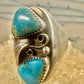 Navajo ring Turquoise size 10.50 Heavy Sterling Silver women men