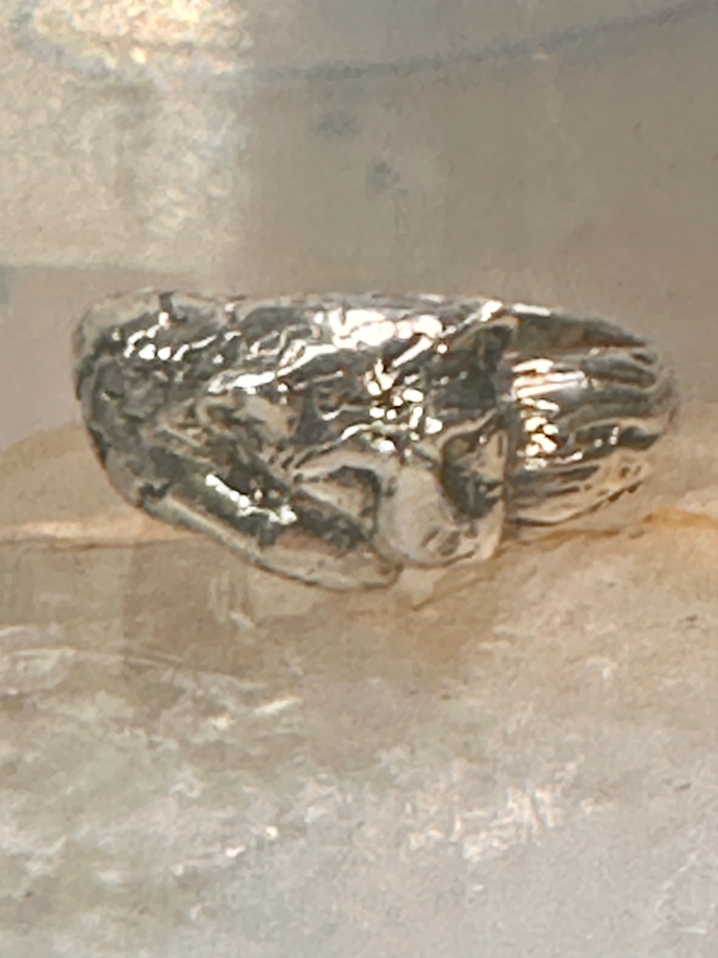 Big Cat ring tiger band size 8.50 animal sterling silver men women