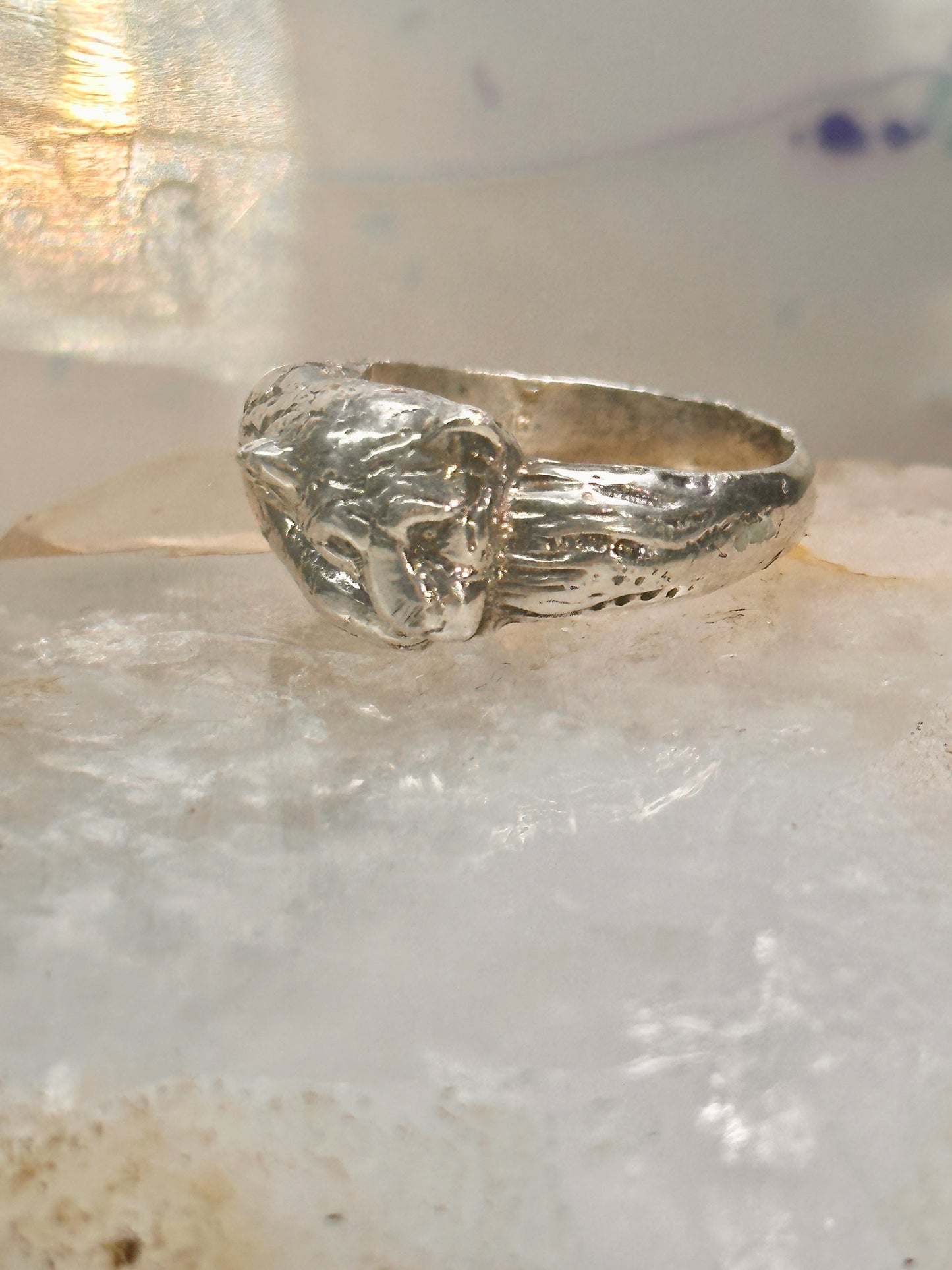 Big Cat ring tiger band size 8.50 animal sterling silver men women