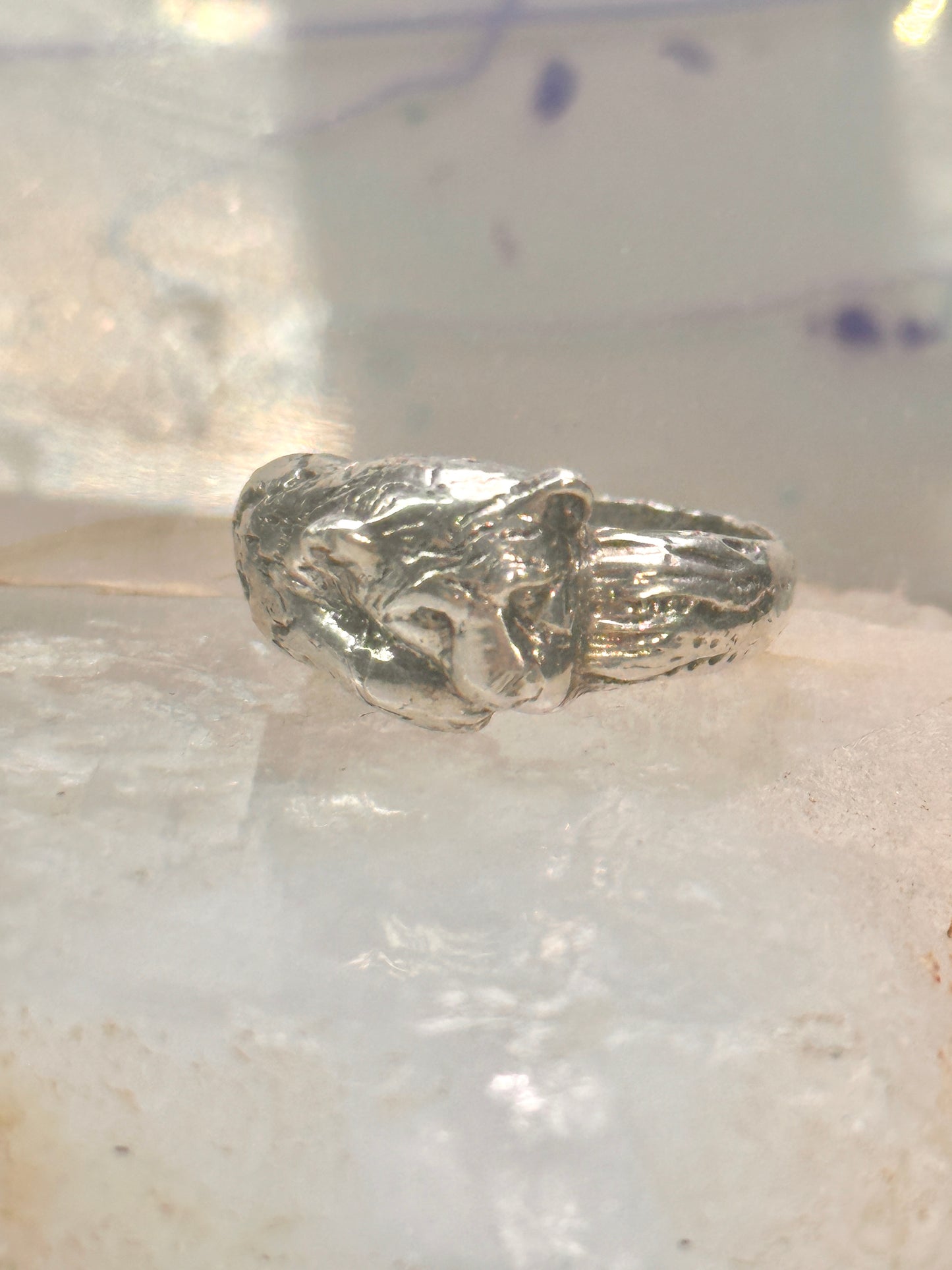 Big Cat ring tiger band size 8.50 animal sterling silver men women