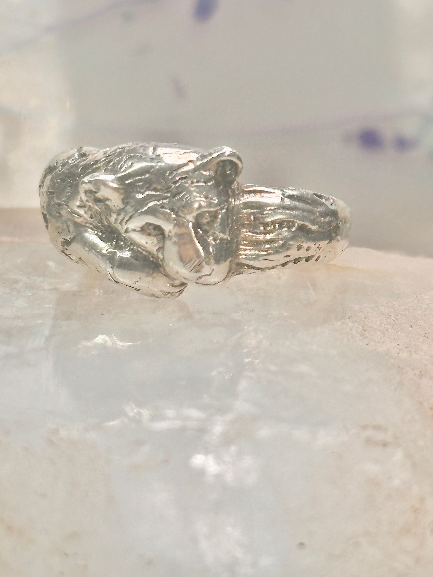 Big Cat ring tiger band size 8.50 animal sterling silver men women