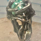 Brutalist ring turquoise figurative size 7 sterling silver women men