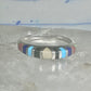 Zuni ring size 7 turquoise onyx lapis coral band sterling silver women