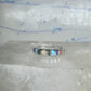 Zuni ring size 7 turquoise onyx lapis coral band sterling silver women