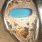 Black Hills Gold Ring turquoise floral leaves size 7 sterling silver women