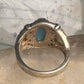 Black Hills Gold Ring turquoise floral leaves size 7 sterling silver women