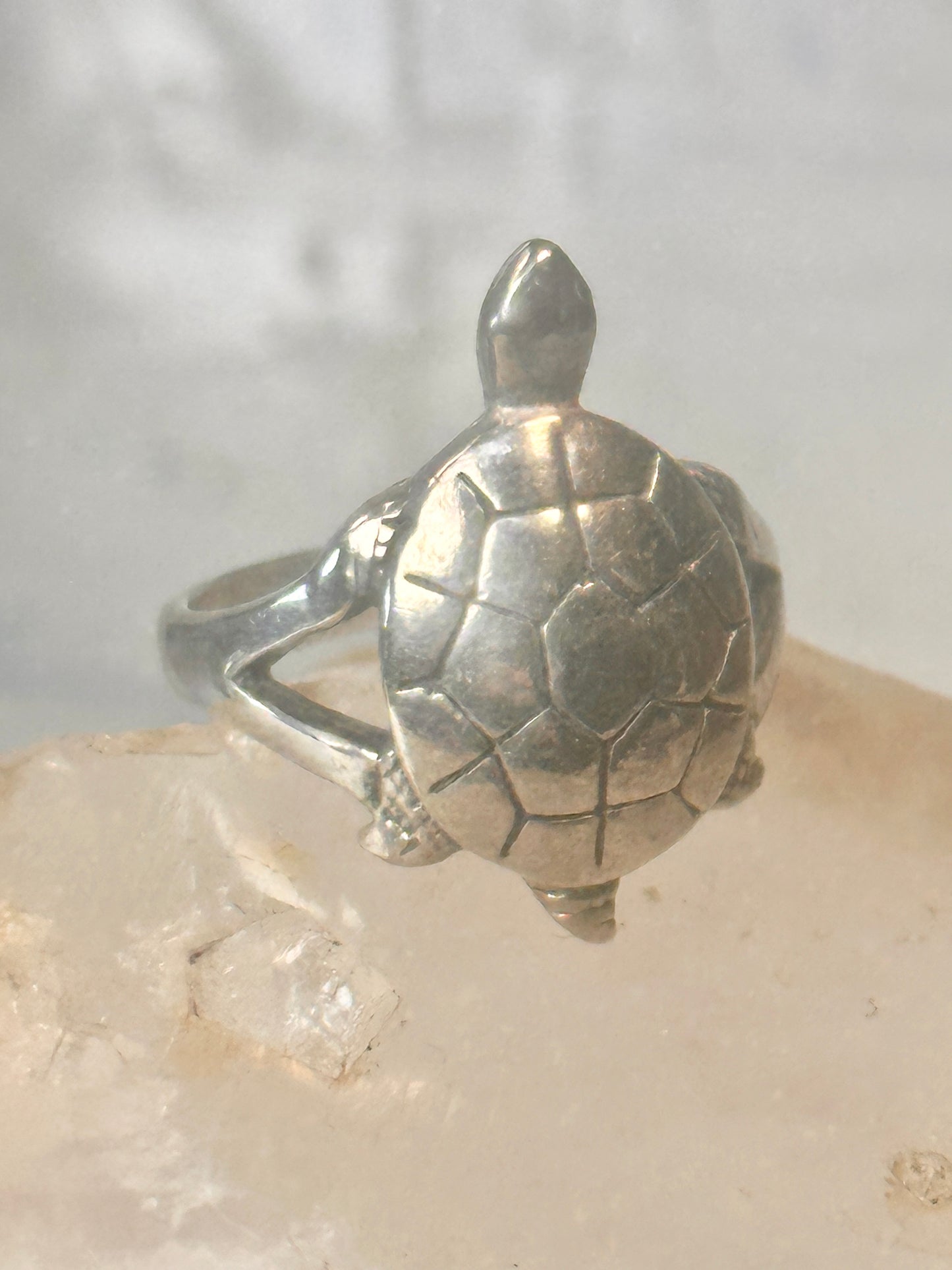 Vintage turtle ring size 6.5 Sterling silver women girls