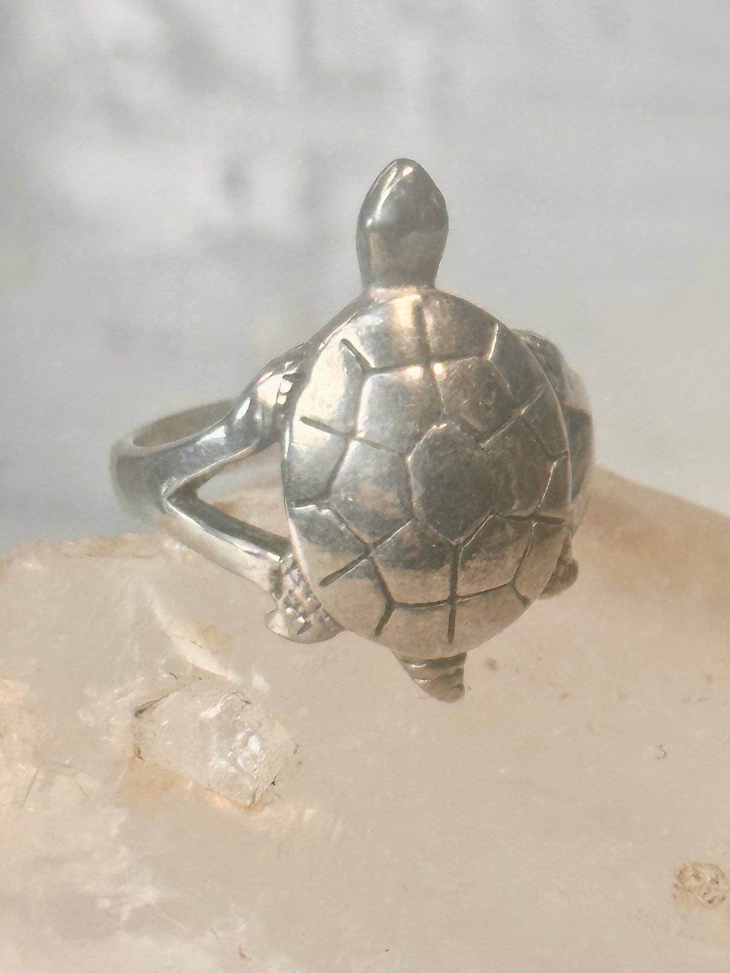 Vintage turtle ring size 6.5 Sterling silver women girls