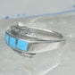 Zuni ring size 5 turquoise band sterling silver women